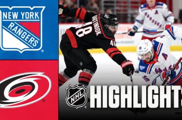 Rangers vs. Hurricanes | NHL Highlights | November 26, 2025