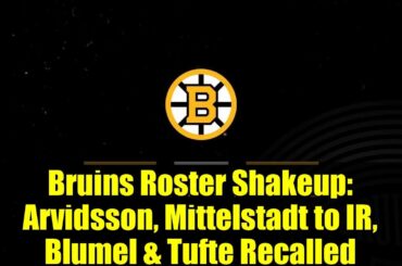 Bruins Roster Shakeup: Arvidsson, Mittelstadt to IR, Blumel & Tufte Recalled | NHL News