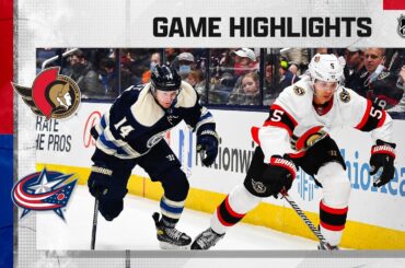 Senators @ Blue Jackets 1/23/22 | NHL Highlights