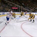 Canadiens' Caufield Goes Bar-Down From Tight Angle vs. Golden Knights
