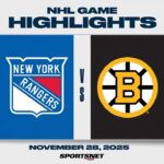 NHL Highlights | Rangers vs. Bruins - November 28, 2025
