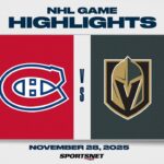 NHL Highlights | Canadiens vs. Golden Knights - November 28, 2025