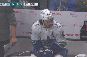 Quinn Hughes 🚫 Unsportsmanlike Conduct 🚫 Against Sharks