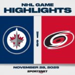 NHL Highlights | Jets vs. Hurricanes - November 28, 2025