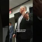 Keefe talks to the Devils after a 5-0 win at Buffalo