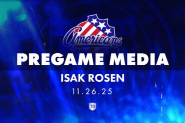 Isak Rosen Pregame Media | 11.26.25