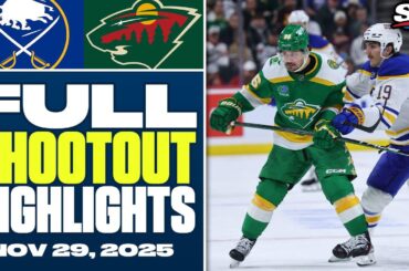 Buffalo Sabres at Minnesota Wild | FULL Shootout Highlights - November 29, 2025