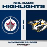 NHL Highlights | Jets vs. Predators - November 29, 2025