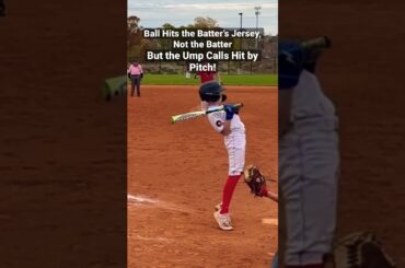 Hit by Pitch Called When Ball Hits the Batter’s Jersey #baseball #shorts #travelbaseball #iq
