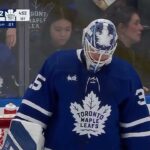 Ilya Samsonov robs Mercer on shorthanded chance vs Devils (11 apr 2024)