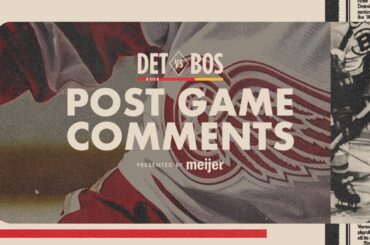 Dylan Larkin, Moritz Seider, Todd McLellan Post Game Comments @ BOS | Nov. 29, 2025