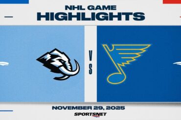 NHL Highlights | Mammoth vs. Blues - November 29, 2025