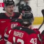 Simon Nemec scores a goal against the Philadelphia Flyers