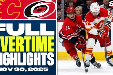 Calgary Flames at Carolina Hurricanes | FULL Overtime Highlights - November 30, 2025