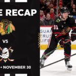 Blackhawks vs. Ducks Game Highlights | 11.30.25