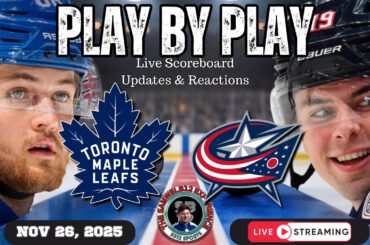🏒 LIVE: Toronto Maple Leafs vs Columbus Blue Jackets NHL Play by Play & Reactions!