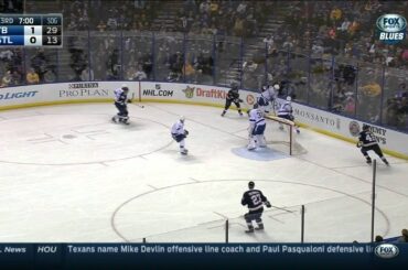 Brian Elliott saves in 3rd. TB Lightning vs St. Louis Blues Feb 3 2015 NHL