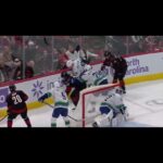 Seth Jarvis was in pain and had to leave the game after taking a high stick from Svechnikov #nhl