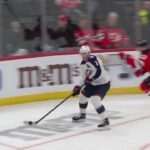 Miles Wood scores a goal against the New Jersey Devils