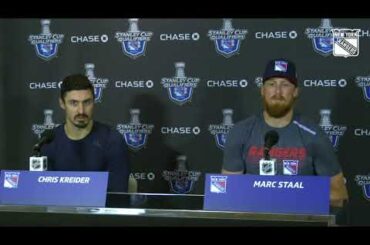 Chris Kreider and Marc Staal Postgame Press Conference | Game 2 vs Canes | New York Rangers