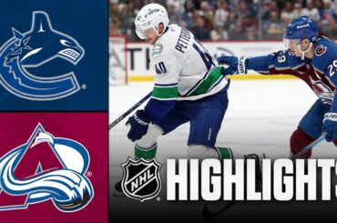 Canucks vs. Avalanche | NHL Highlights | December 02, 2025