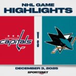NHL Highlights | Capitals vs. Sharks - December 3, 2025