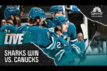 Adam Gaudette's close-call goal secures bounce-back win for Sharks vs. Canucks | NBC Sports CA