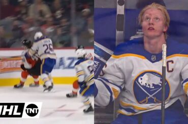 Rasmus Dahlin Gets Ejected After Hit on Trevor Zegras 😳 | NHL on TNT
