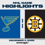 NHL Highlights | Blues vs. Bruins - December 4, 2025