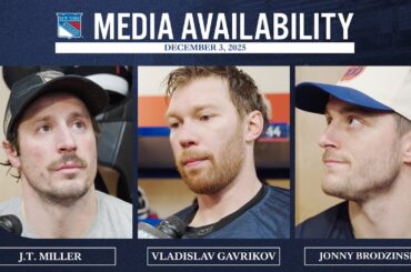 NYR Practice: J.T. Miller, Vladislav Gavrikov & Jonny Brodzinski Media Availability | Dec. 3, 2025