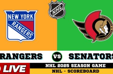 New York Rangers Vs Ottawa Senators | NHL 2025 | NHL Live SCOREBOARD | Dec 5 2025