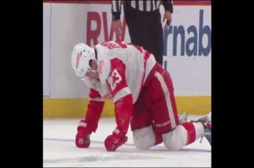 Jonas Siegenthaler blindsides Lucas Raymond at center ice with the puck nowhere near 😳 #nhl