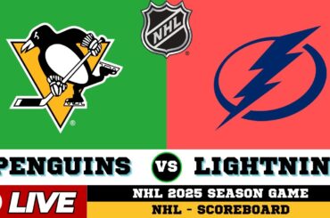 Pittsburgh Penguins Vs Tampa Bay Lightning | NHL 2025 | NHL Live SCOREBOARD | Dec 5 2025
