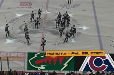 Highlights (In-Arena POV) | Colorado Avalanche vs Minnesota Wild | February 28, 2025