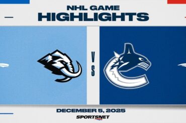 NHL Highlights | Mammoth vs. Canucks - December 5, 2025