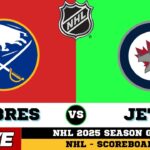 🔴LIVE : Buffalo Sabres Vs Winnipeg Jets | NHL 2025 | NHL Live SCOREBOARD