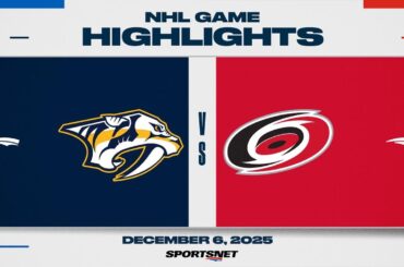 NHL Highlights | Predators vs. Hurricanes - December 6, 2025