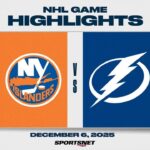 NHL Highlights | Islanders vs. Lightning - December 6, 2025