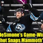 Nick DeSimone's Game-Winning Slap Shot Snaps Mammoth's Skid