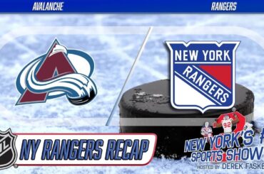 Rangers show resolve to earn point after late tying goal in 3-2 OT loss to Avalanche