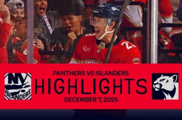 Panthers vs Islanders Highlights | 12.7.25
