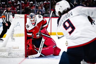 Logan Thompson Shuts Out Columbus for 100th Win