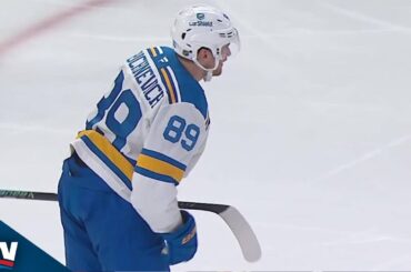 Blues' Dylan Holloway And Pavel Buchnevich Strike Twice In 39 Seconds