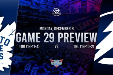 Toronto Maple Leafs vs Tampa Bay Lightning Game 29 Preview: Lineups, Goaltenders, & Best Bets