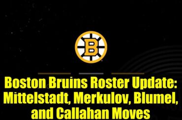 Boston Bruins Roster Update: Mittelstadt, Merkulov, Blumel, and Callahan Moves