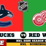 🔴LIVE : Detroit Red Wings Vs Vancouver Canucks | NHL 2025 | NHL Live SCOREBOARD | Dec 9 2025