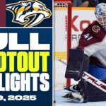 Colorado Avalanche at Nashville Predators | FULL Shootout Highlights - December 9, 2025