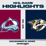 NHL Highlights | Avalanche vs. Predators - December 9, 2025