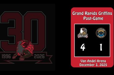 Grand Rapids Griffins Post Game with Tyler Angle, Antti Tuomisto, Sebastian Cossa, & Dan Watson