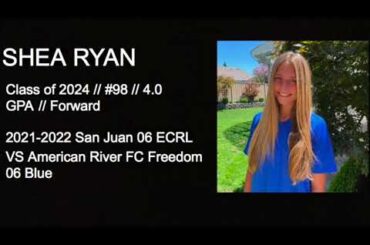 Shea Ryan/// Soccer Highlight// 06 2024// #98// San Juan 06 ECRl// Forward